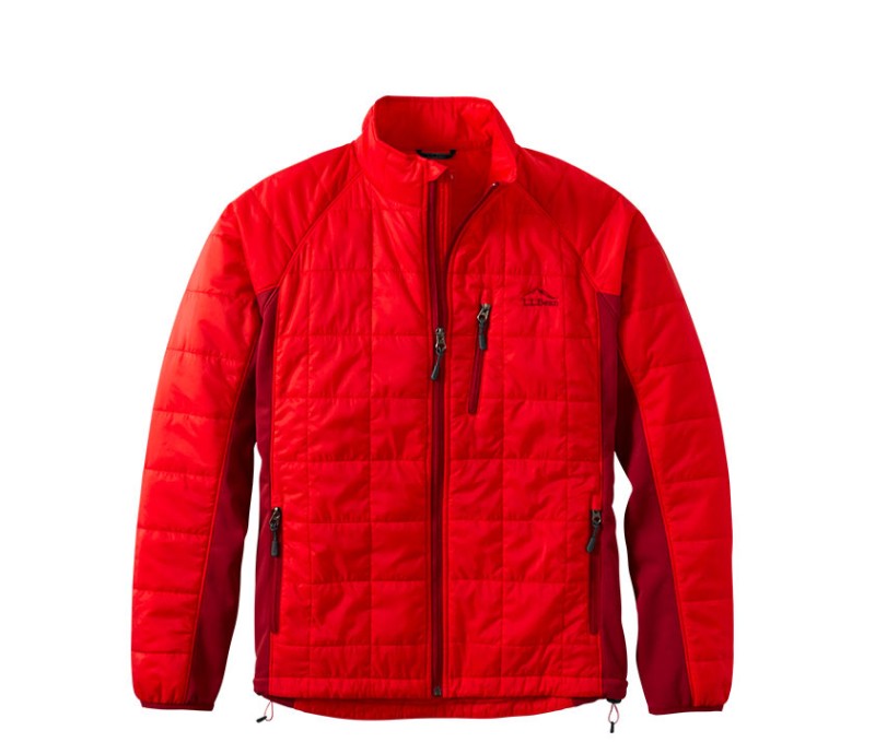 Red L.L.Bean PrimaLoft Packaway Fuse Jacket.