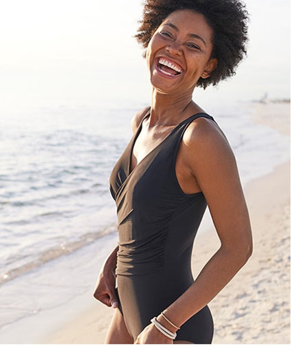 llbean plus size swimsuits