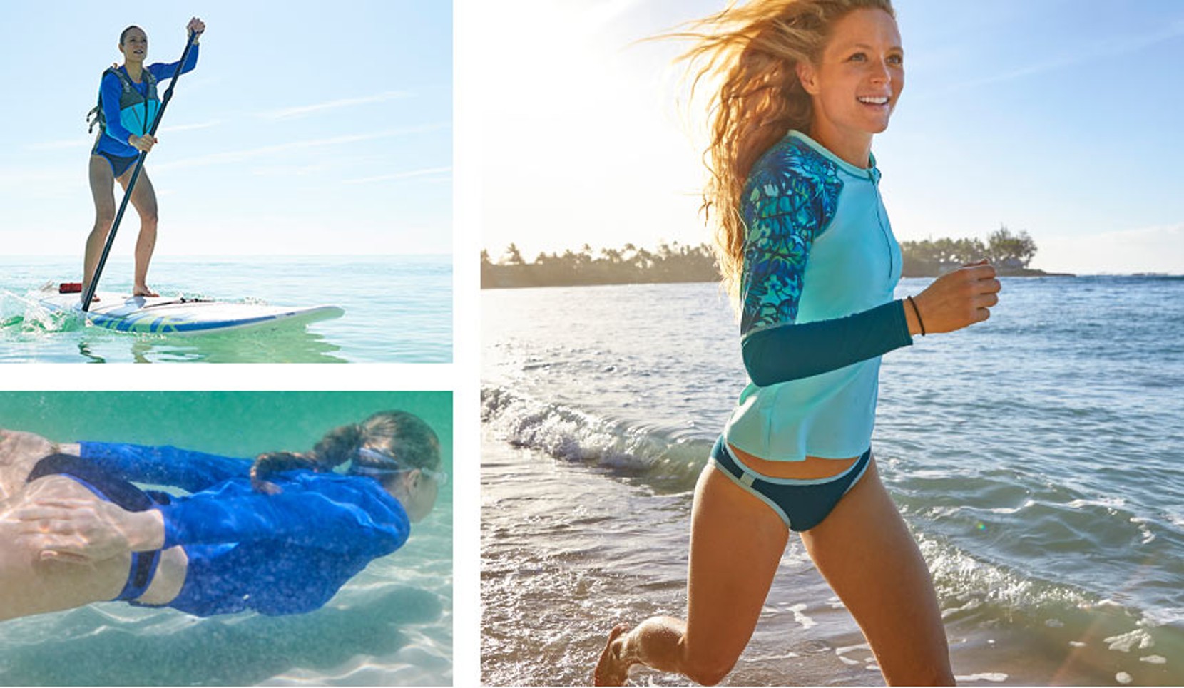 An active woman enjoying a day at the beach. 
