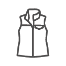Line illustration of a vest