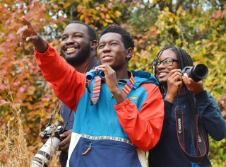 Isaiah Scott and friends bird watching.