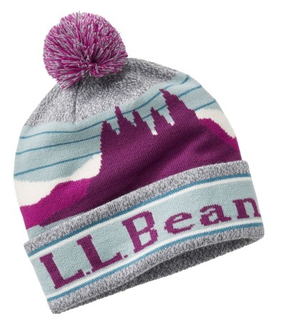 A women's L.L.Bean winter pom hat.