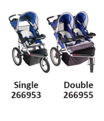 Single Stroller 266953 and Double Stroller 266955