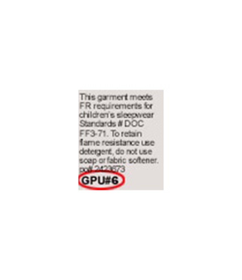 Pajama label with "GPU#6"