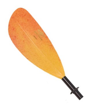 One Carlisle Magic Poly Kayak Paddle shown from the drip collar up.