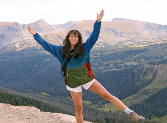 A woman standing with a classic L.L.Bean Anorak