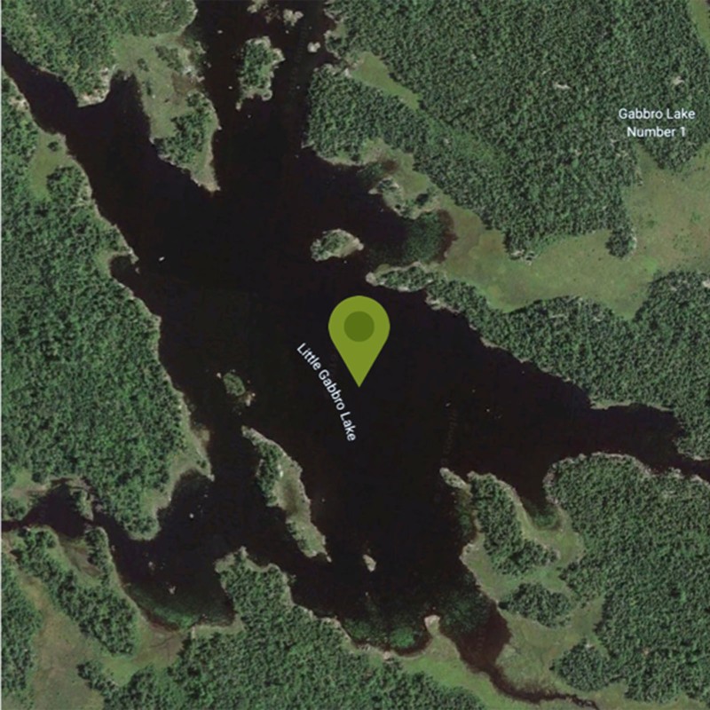 A satellite view of Little Gabro Lake.