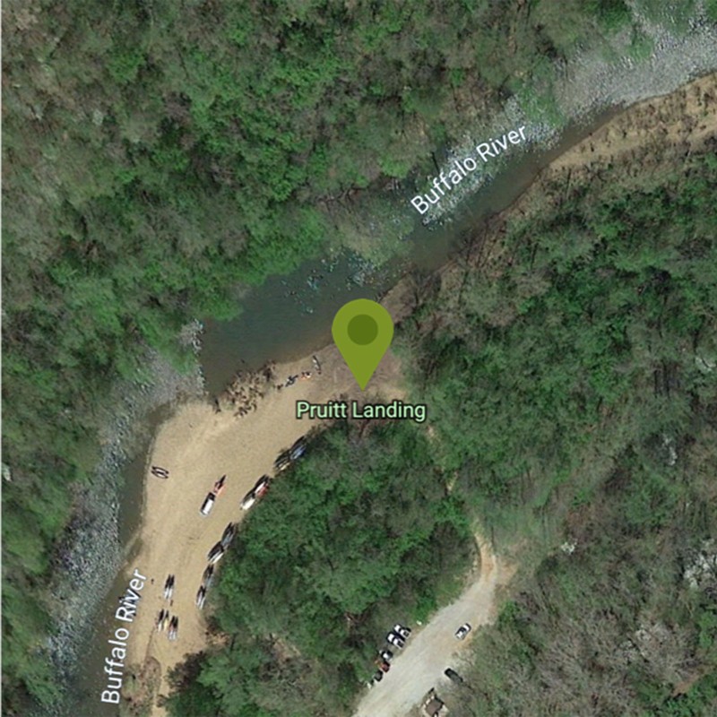 A satellite view of Buffalo National River