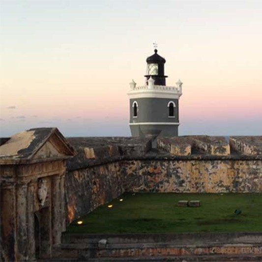 Breathtaking vista of the Atlantic Ocean from The San Juan National Historic Site.