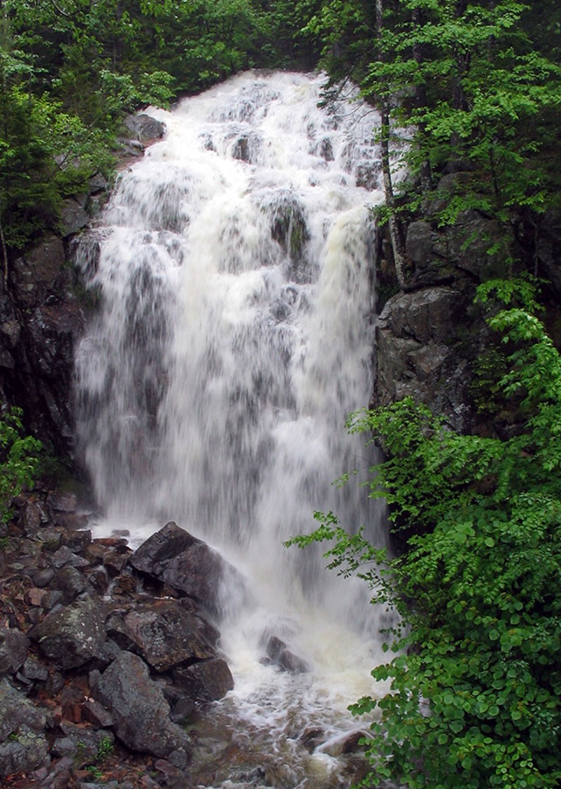 Summer waterfall at Acadia National Park, ME