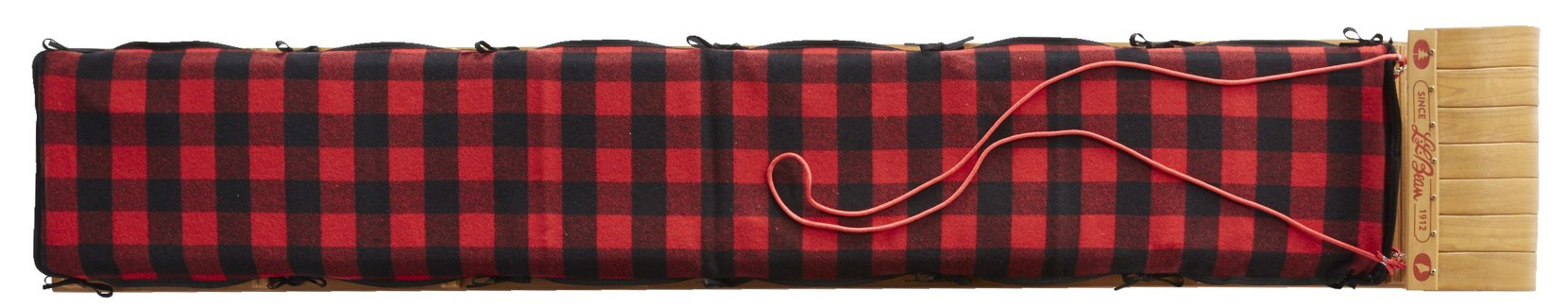 L.L.Bean Toboggan with Cushion and Buffalo Plaid Cushion Cover