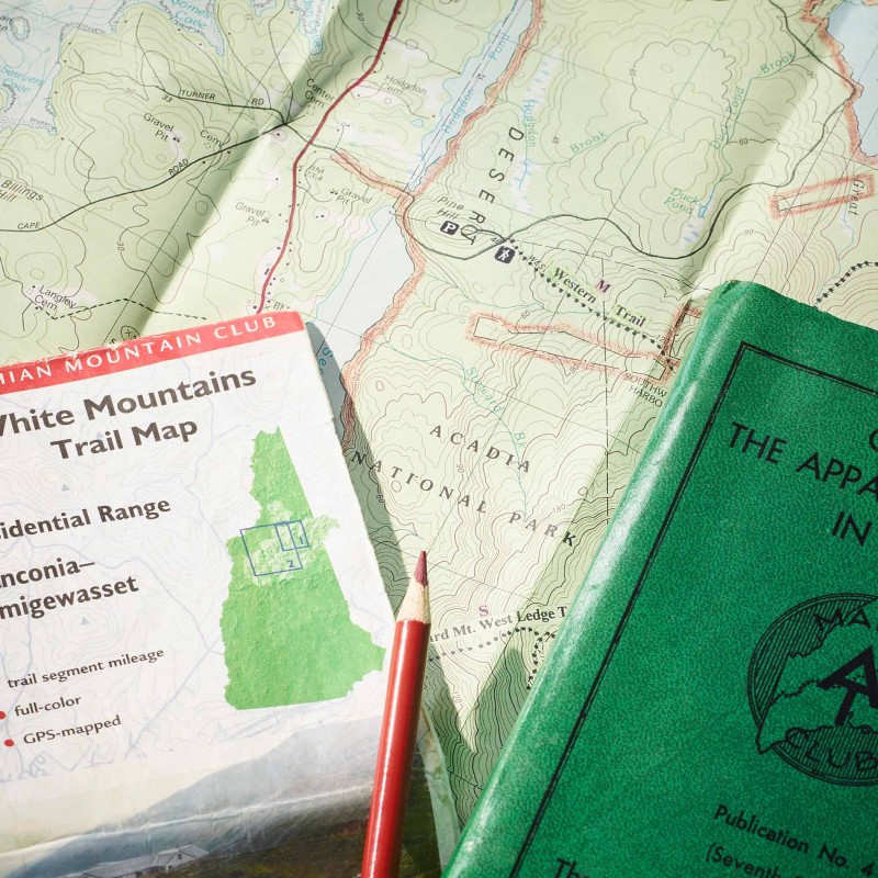 Trail maps and guide books provide ways to remember places visited.