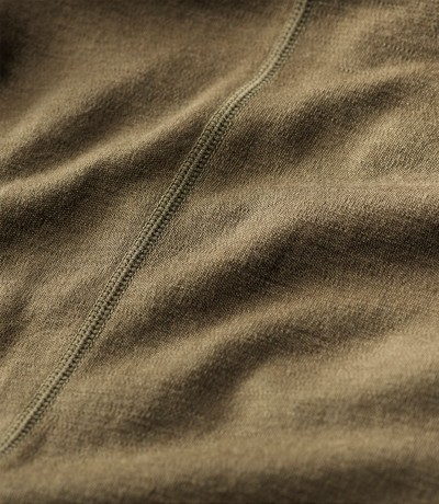 A close-up of wool base layer fabric.