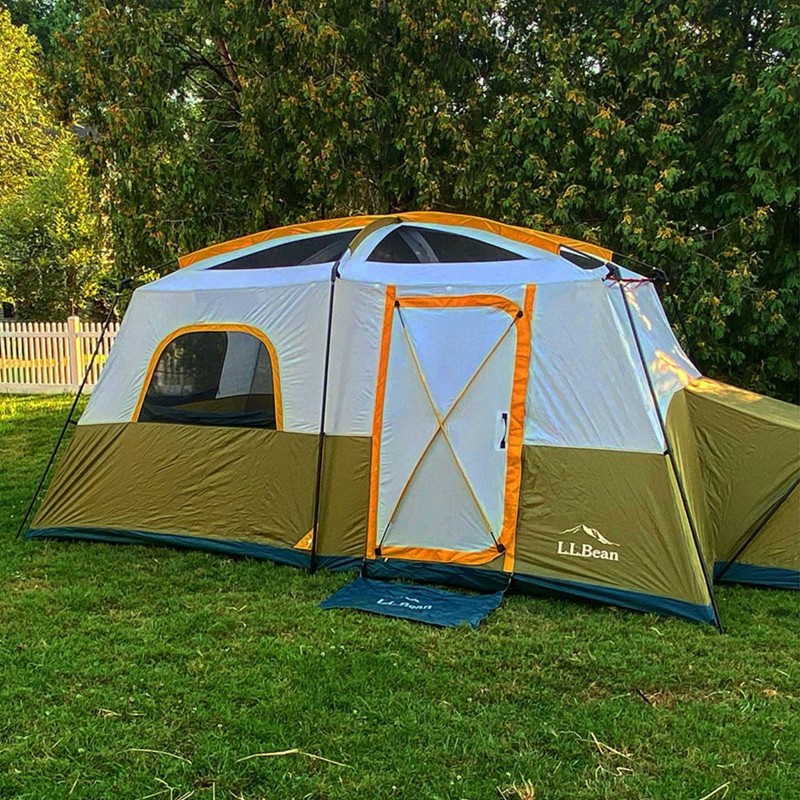A large cabin style tent.