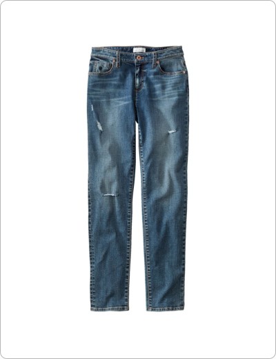 Signature Organic Denim Boyfriend Jean, Vintage Indigo.