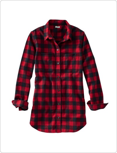 Women's Scotch Plaid Flannel Shirt, Tunic, Rob Roy.