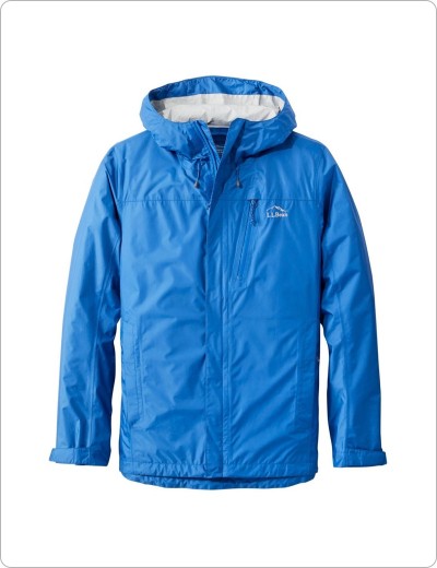 A Men's Trail Model Rain Jacket.