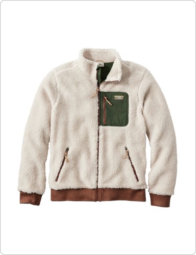 A Men's Bean's Sherpa Fleece Jacket.