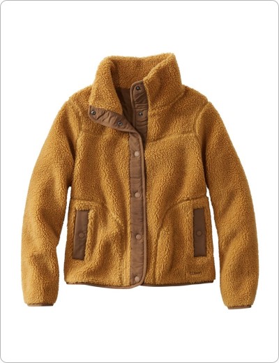 A Women's Bean's Sherpa Fleece Jacket.