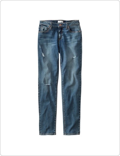 Signature Organic Denim Boyfriend Jeans, Vintage Indigo.