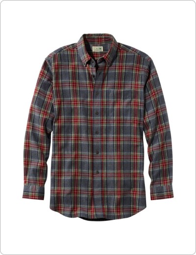 Scotch Plaid Flannel Shirt, Grey Stewart.