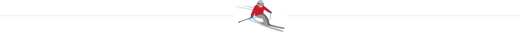 A whimsical illustration of a downhill skier.