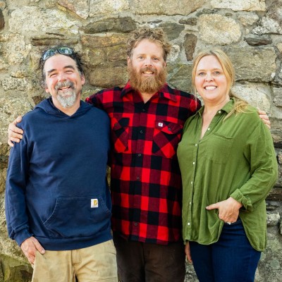 Ryan, Chase and Ashley of Maine Cabin Masters.