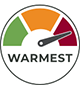 Warmest Comfort Rating Icon.