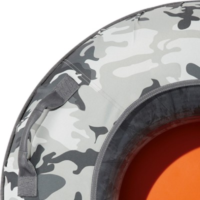 A close up detail of the top left portion of the sonic snow tube.