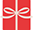 A cute red holiday gift icon