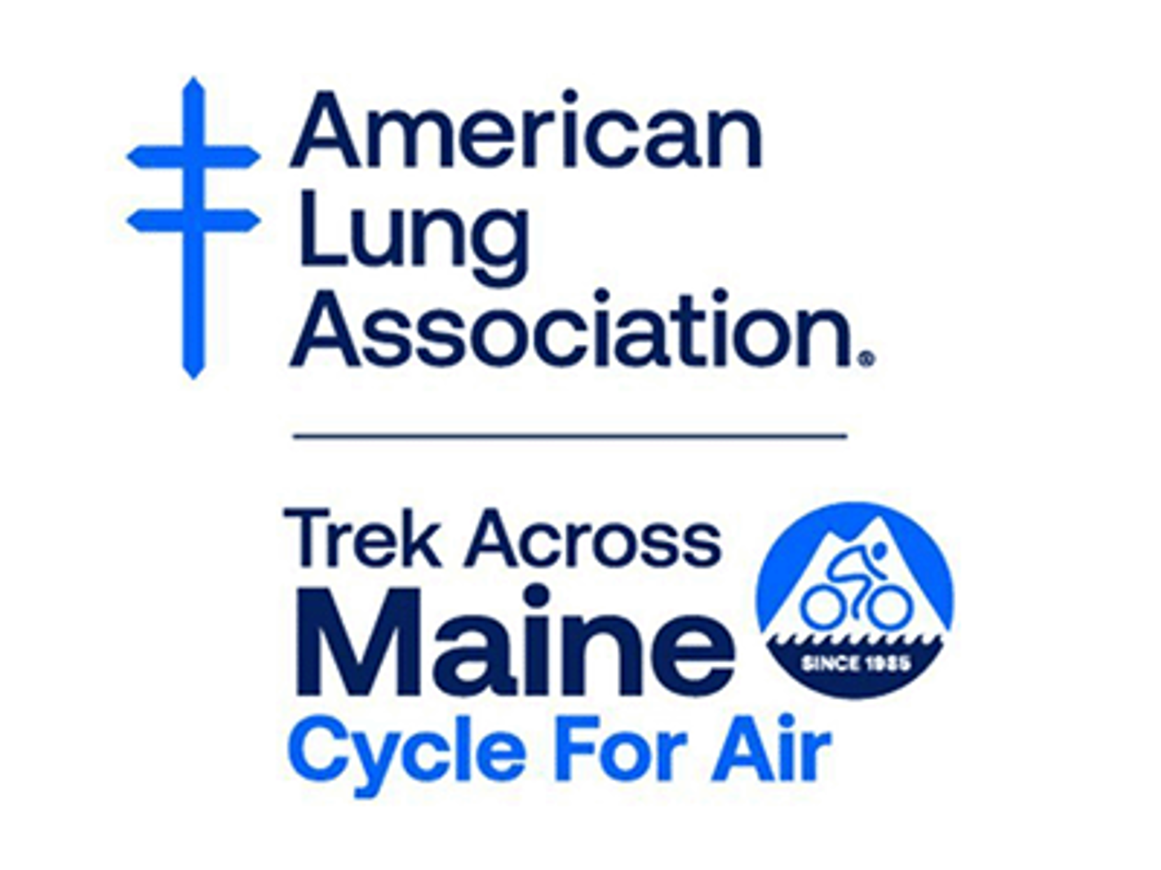 The American Lung Association and Trek Across Maine Cycle for Air logos