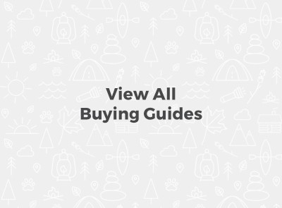 Text "View All Buying Guides" with gray background and white outdoor icons.