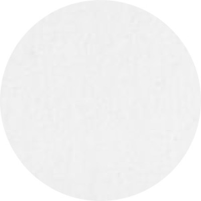 A circular swatch of a white bed sheet.