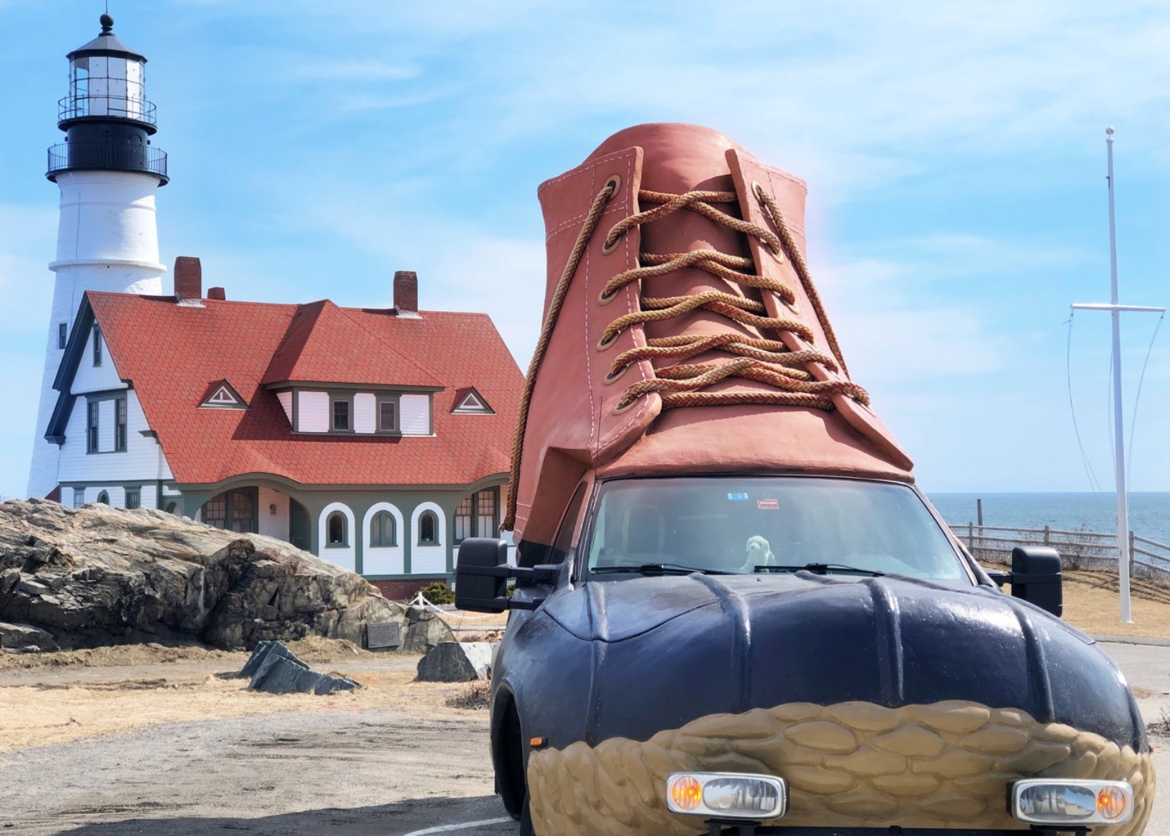 2012 Bootmobile parked at Portland Headlight