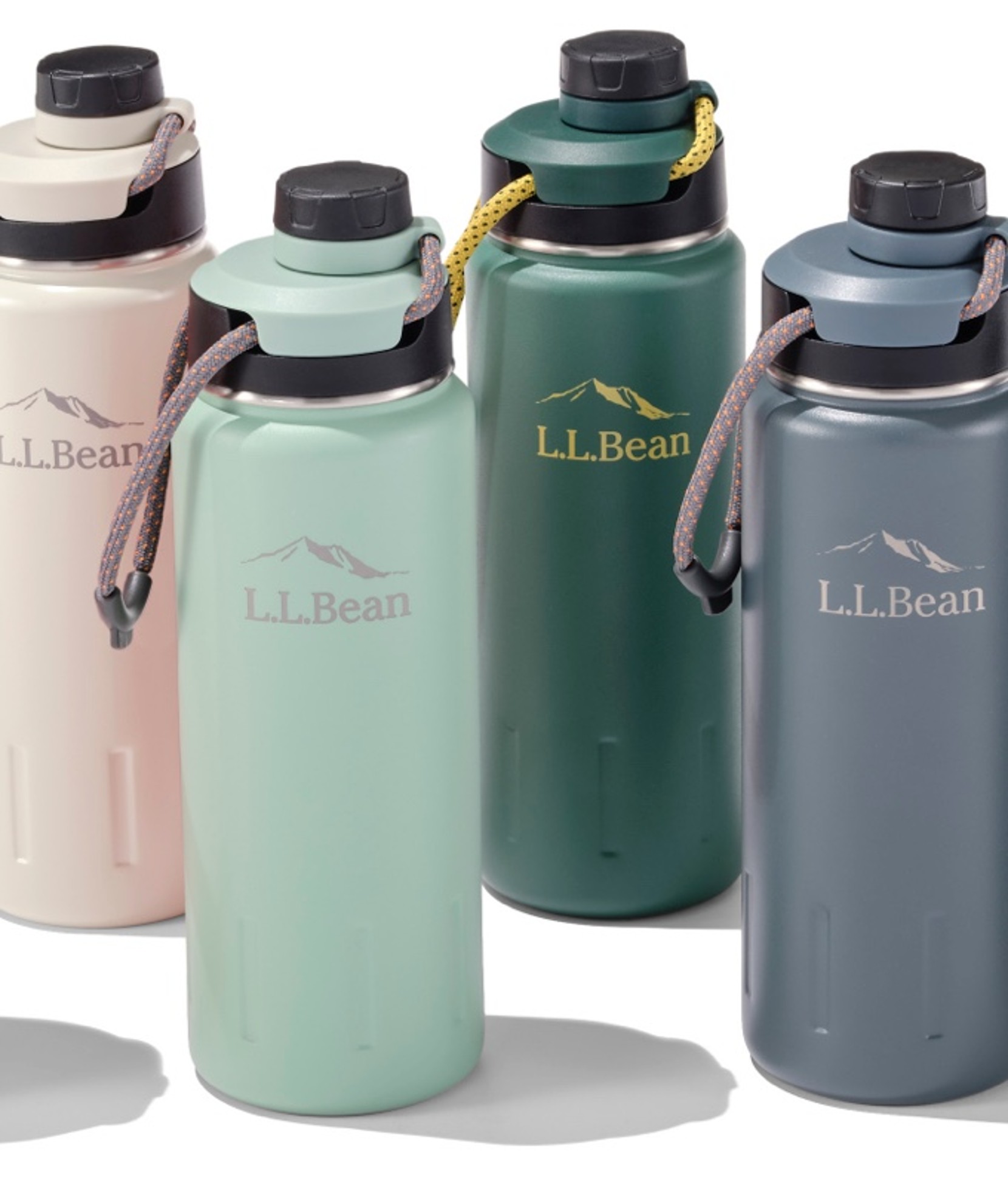 4 L. L. Bean water bottles.