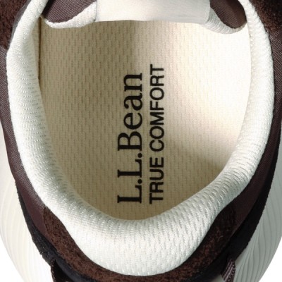 Close up overhead view of the inside of a sneaker.