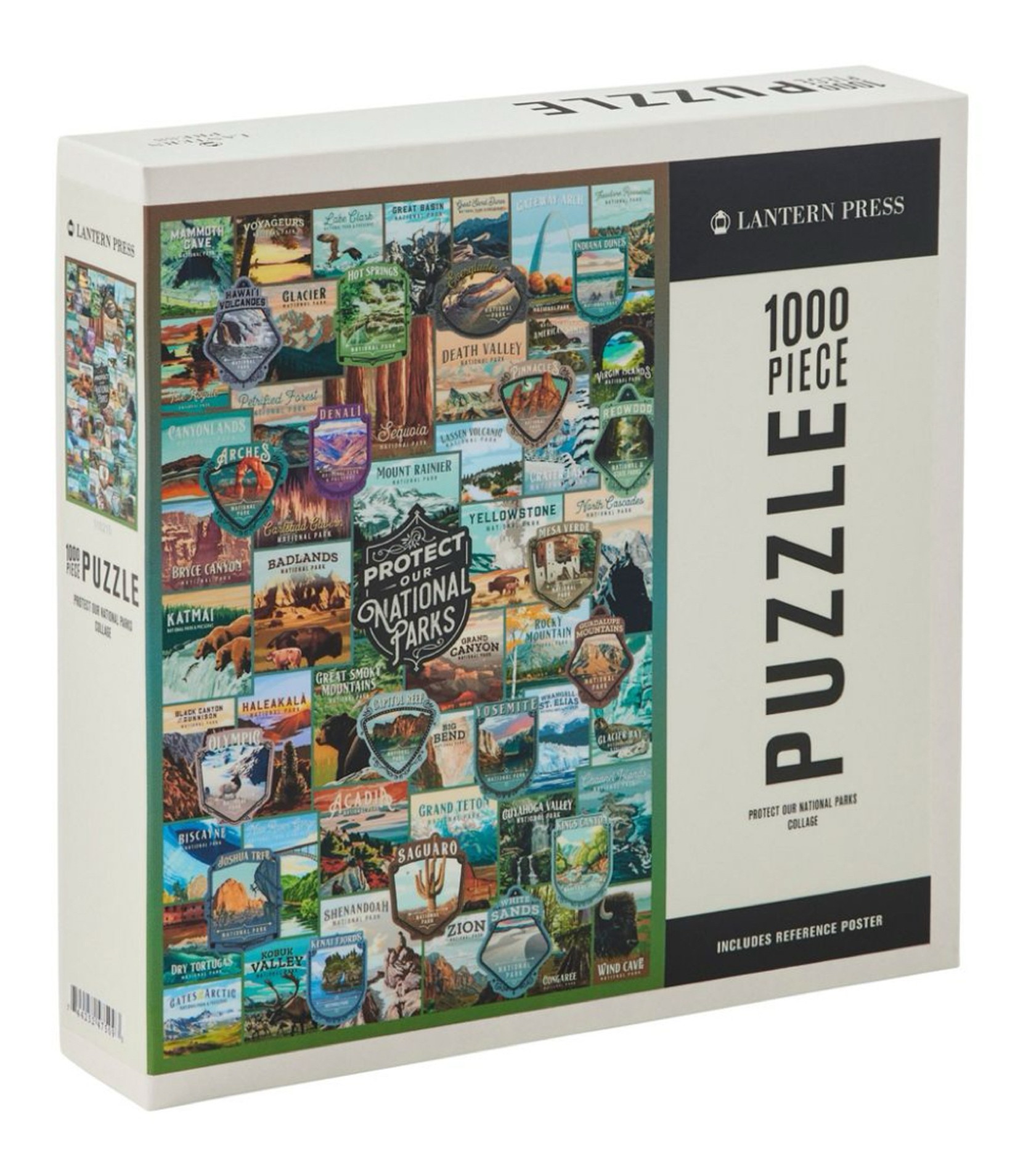 Image of a box containing a 1000 piece protect our parks puzzle.