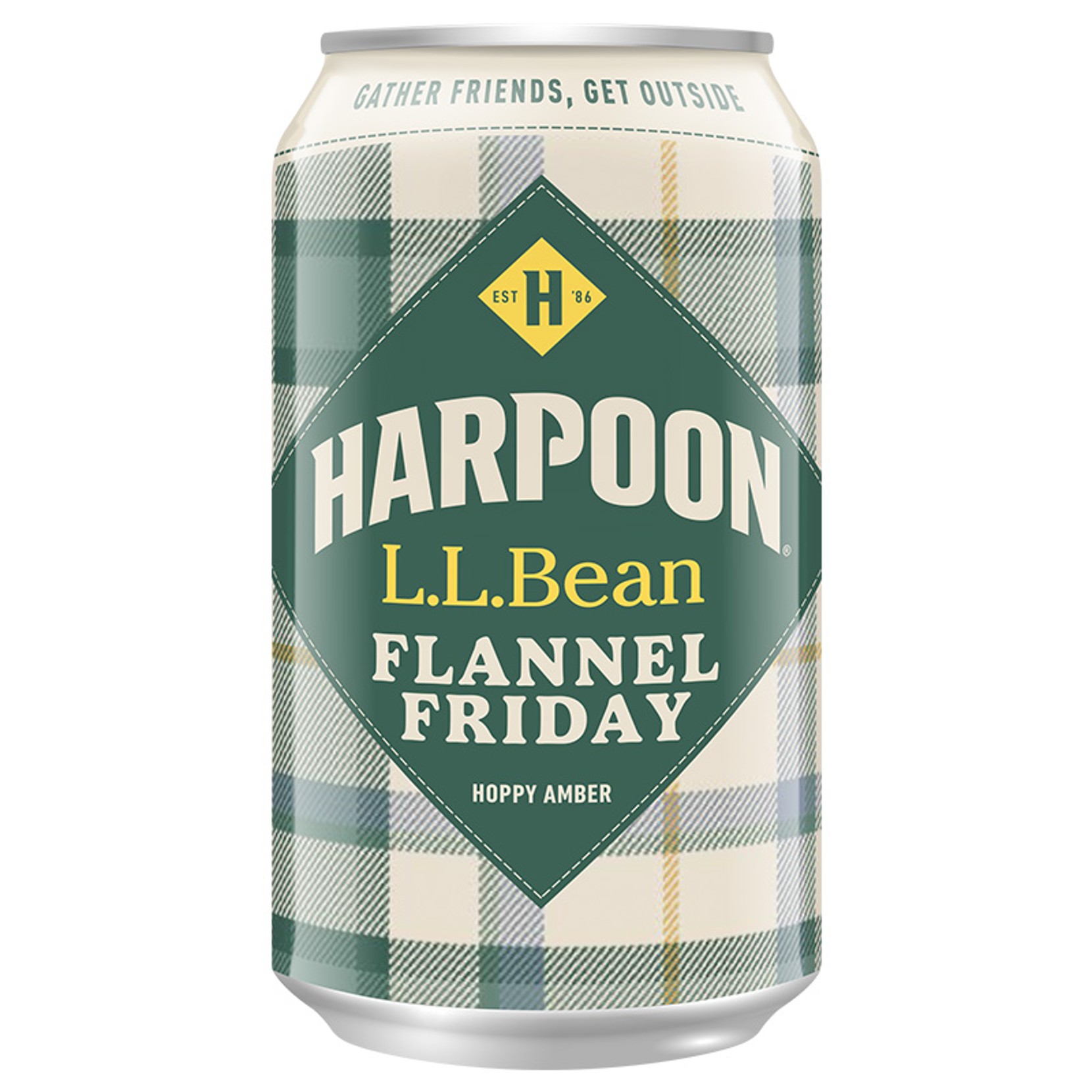 A can of Harpoon_L.L.Bean Flannel Friday beer.