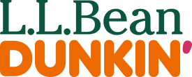 L. L. Bean and Dunkin' logos.