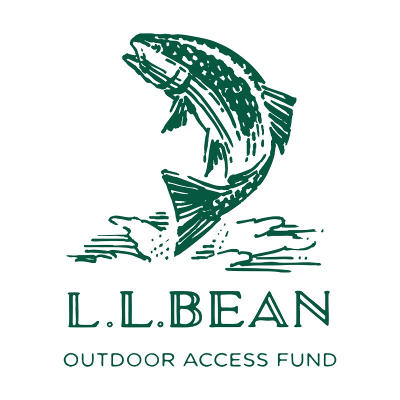 L.L.Bean Outdoor Access Fund logo - fish jumping.