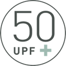 A tech icon that indicates UPF 50+.