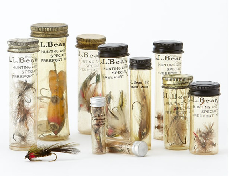 L.L.Bean fishing flies and lures.