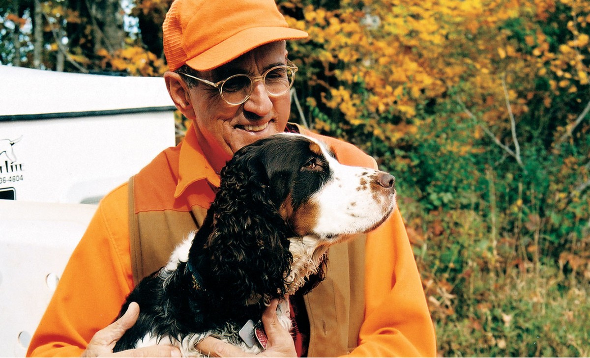 Leon Gorman and his dog.