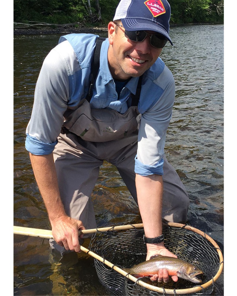 L.L.Bean CEO Stephen Smith fishing.