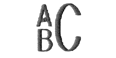 Image of Block Stack monogram style.