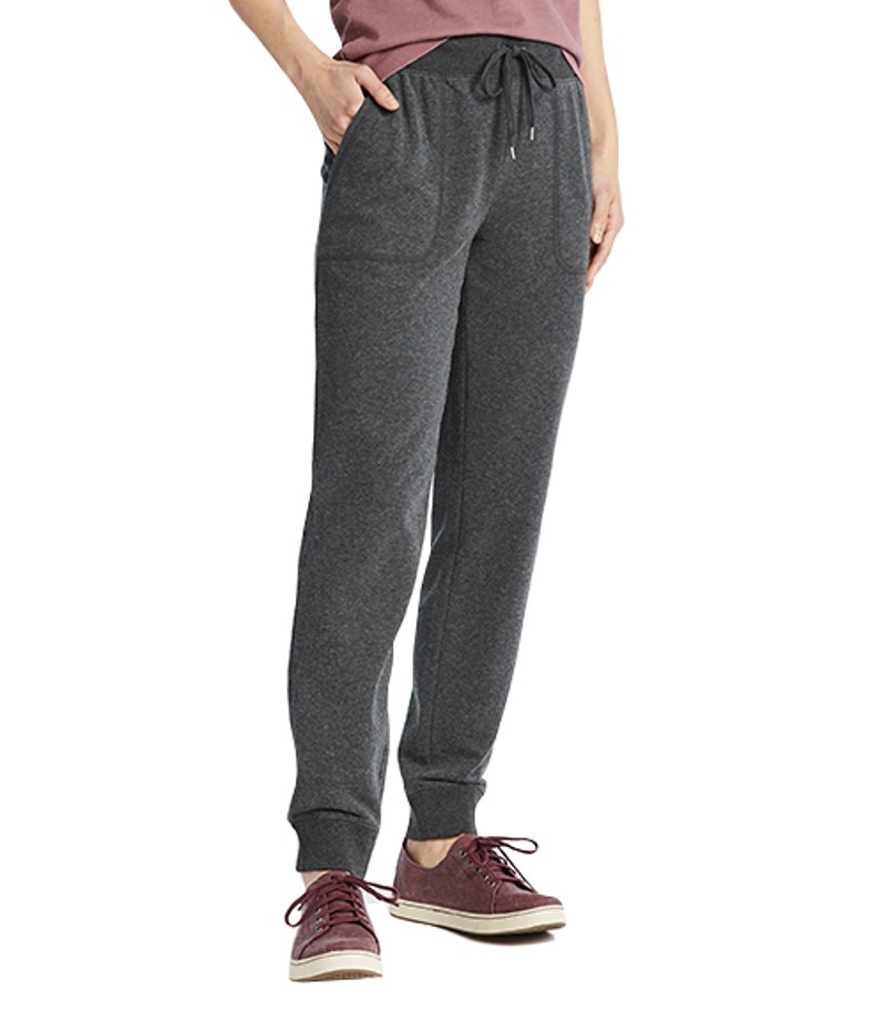 Standing model with cozy sweatpants.