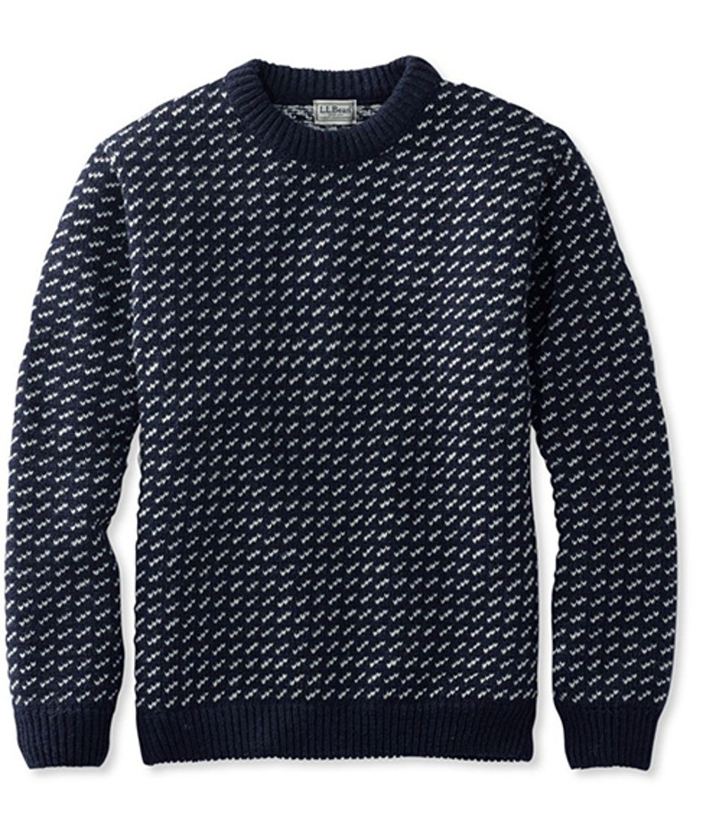 2020 Men's Heritage Sweater, Norwegian Crewneck in the signature Bird’s Eye pattern