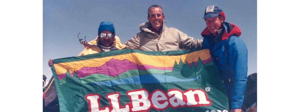 A photo from the 1990 L.L.Bean-sponsored Peace Climb