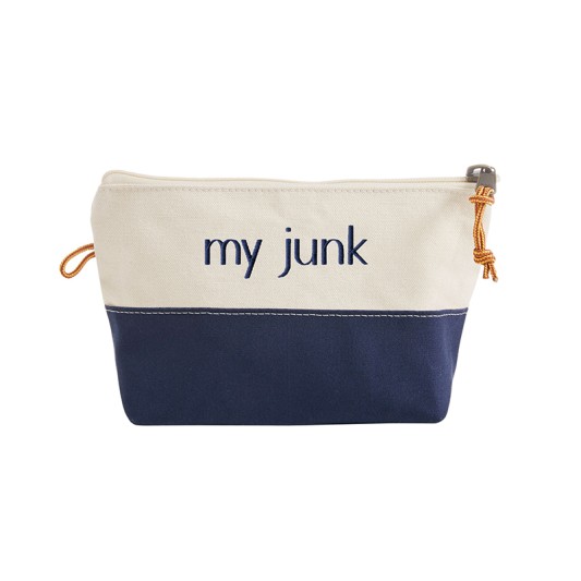 "my junk" Zip Pouch from the L.L.Bean Ironic Monogram Collection 