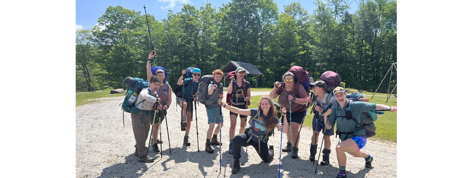 The Venture Out Project’s Ana Seiler poses with a group participating in one the nonprofit’s many outdoor and wilderness programs. 
